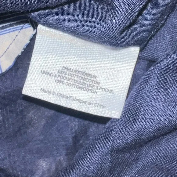 Authentic Tory Burch Blue White Geometric Print Sleeveless Pleated Dress Size 10 - Picture 11 of 13